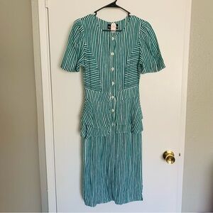 Striped Green Dress